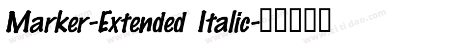 Marker-Extended Italic字体转换